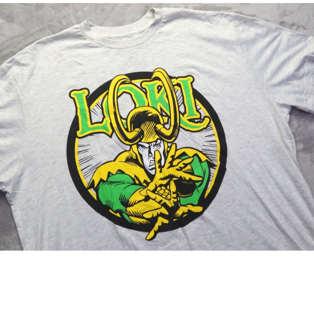 Loki T Shirt Men's Size 2XL XXL Gray Marvel ‎ Comics